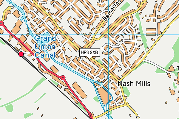 Nash Mills Church of England Primary School map (HP3 9XB) - OS VectorMap District (Ordnance Survey)
