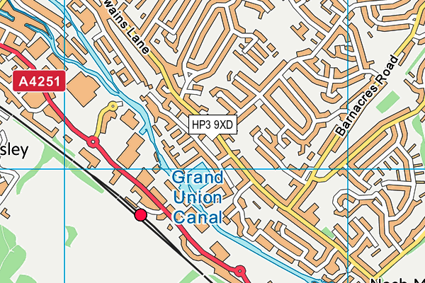 HP3 9XD map - OS VectorMap District (Ordnance Survey)