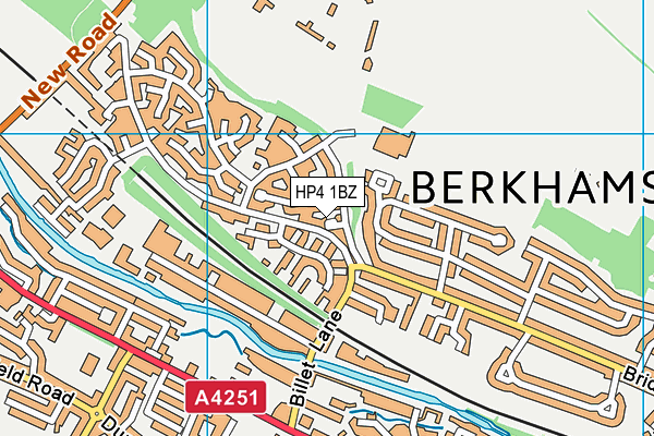 HP4 1BZ map - OS VectorMap District (Ordnance Survey)