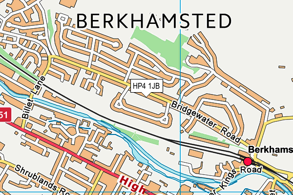 HP4 1JB map - OS VectorMap District (Ordnance Survey)