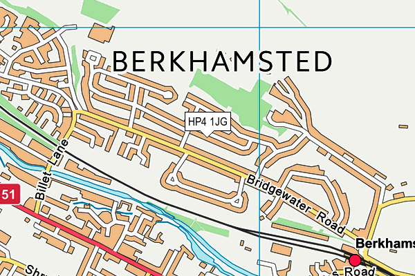 HP4 1JG map - OS VectorMap District (Ordnance Survey)