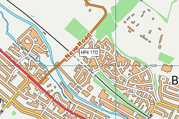 HP4 1TD map - OS VectorMap District (Ordnance Survey)