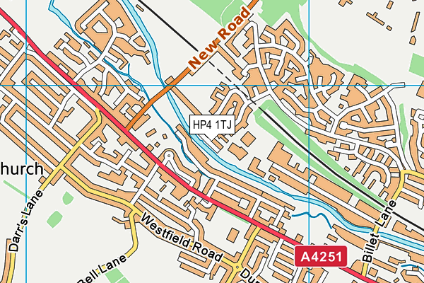 HP4 1TJ map - OS VectorMap District (Ordnance Survey)