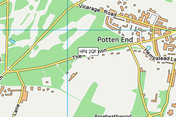 HP4 2QF map - OS VectorMap District (Ordnance Survey)