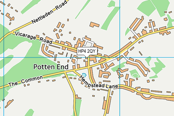 Potten End CofE Primary School map (HP4 2QY) - OS VectorMap District (Ordnance Survey)