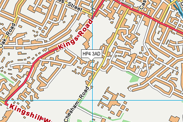 HP4 3AD map - OS VectorMap District (Ordnance Survey)