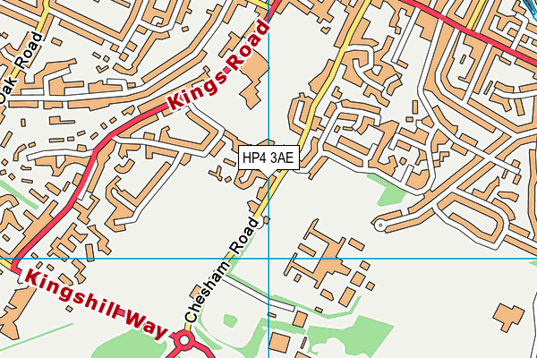 HP4 3AE map - OS VectorMap District (Ordnance Survey)