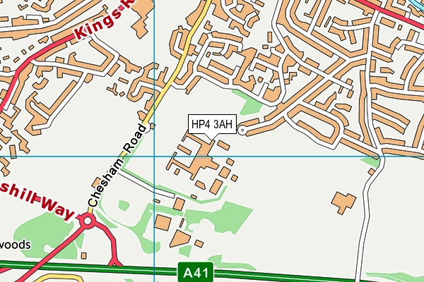Ashlyns School map (HP4 3AH) - OS VectorMap District (Ordnance Survey)