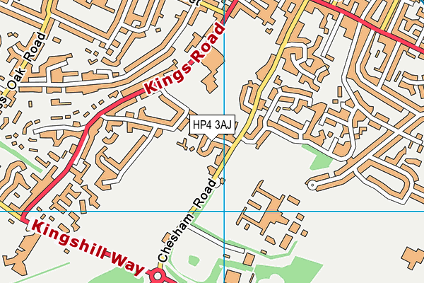 HP4 3AJ map - OS VectorMap District (Ordnance Survey)