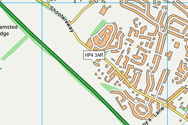 HP4 3AR map - OS VectorMap District (Ordnance Survey)