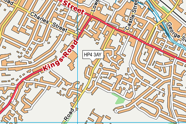 HP4 3AY map - OS VectorMap District (Ordnance Survey)