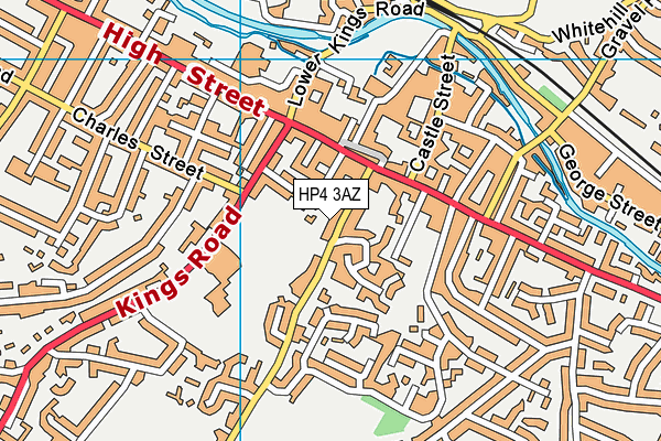 HP4 3AZ map - OS VectorMap District (Ordnance Survey)