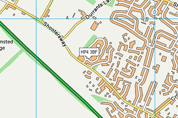 HP4 3BF map - OS VectorMap District (Ordnance Survey)