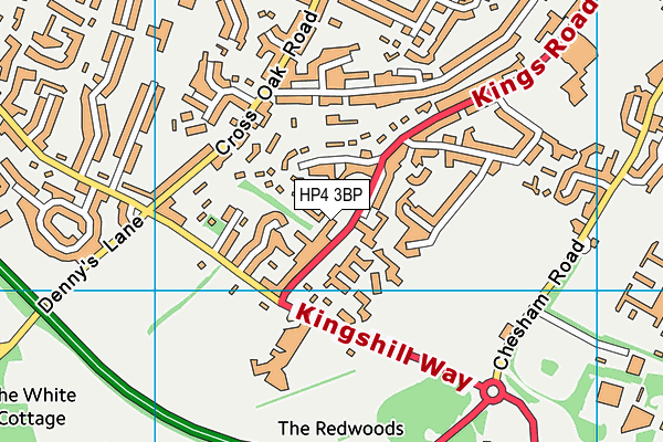 HP4 3BP map - OS VectorMap District (Ordnance Survey)