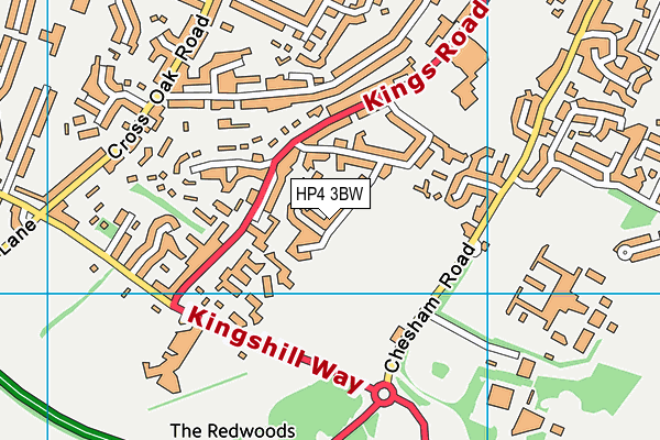 HP4 3BW map - OS VectorMap District (Ordnance Survey)