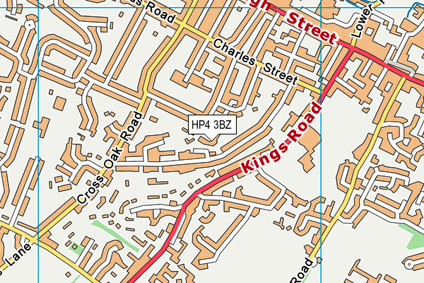 HP4 3BZ map - OS VectorMap District (Ordnance Survey)