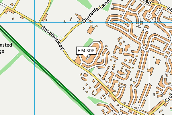 HP4 3DP map - OS VectorMap District (Ordnance Survey)