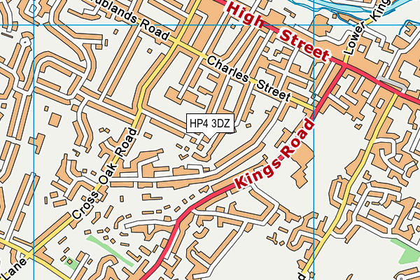 HP4 3DZ map - OS VectorMap District (Ordnance Survey)