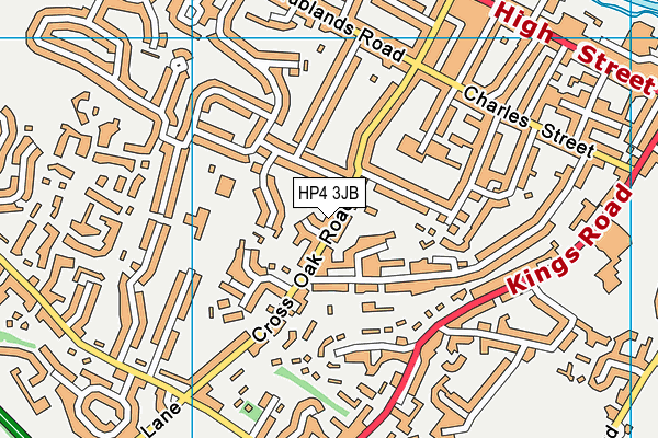 HP4 3JB map - OS VectorMap District (Ordnance Survey)