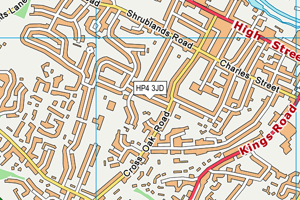 HP4 3JD map - OS VectorMap District (Ordnance Survey)