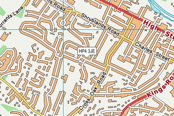 HP4 3JE map - OS VectorMap District (Ordnance Survey)