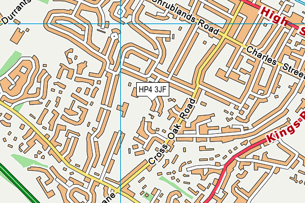 HP4 3JF map - OS VectorMap District (Ordnance Survey)