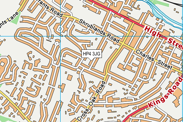 HP4 3JG map - OS VectorMap District (Ordnance Survey)