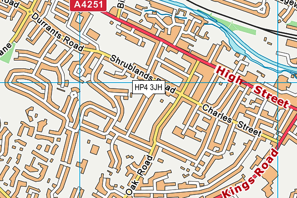 HP4 3JH map - OS VectorMap District (Ordnance Survey)