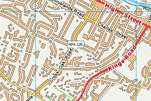 HP4 3JN map - OS VectorMap District (Ordnance Survey)