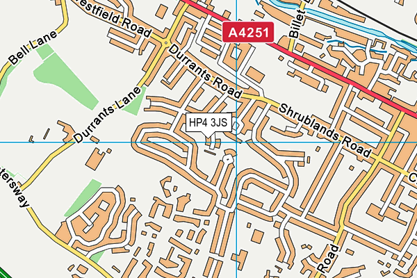 HP4 3JS map - OS VectorMap District (Ordnance Survey)