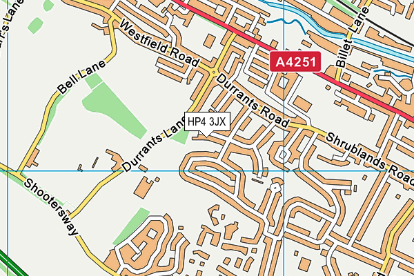 HP4 3JX map - OS VectorMap District (Ordnance Survey)