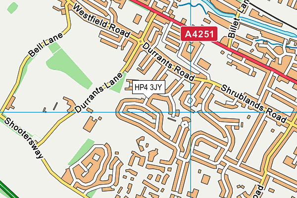 HP4 3JY map - OS VectorMap District (Ordnance Survey)