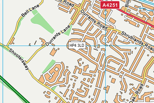 HP4 3LD map - OS VectorMap District (Ordnance Survey)