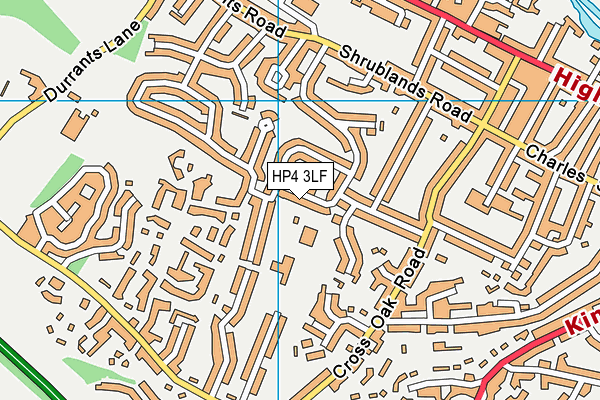 HP4 3LF map - OS VectorMap District (Ordnance Survey)