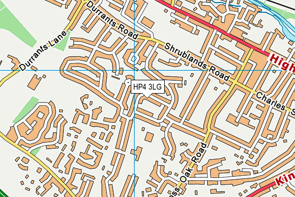 HP4 3LG map - OS VectorMap District (Ordnance Survey)