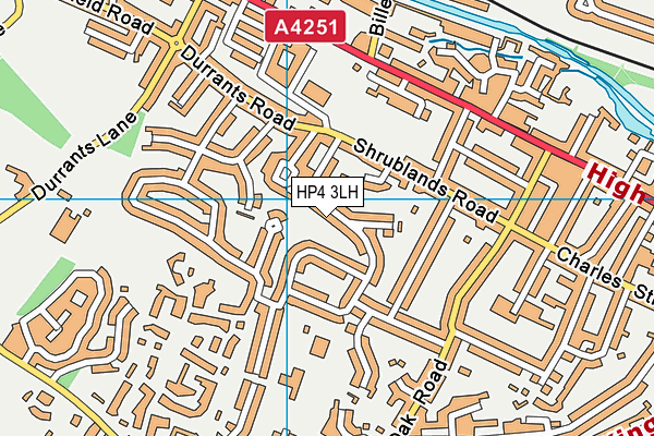 HP4 3LH map - OS VectorMap District (Ordnance Survey)