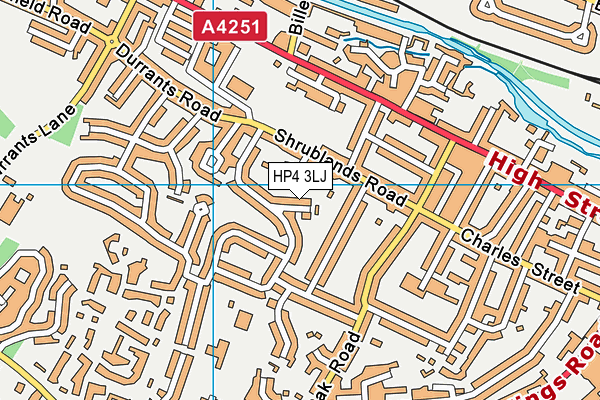 HP4 3LJ map - OS VectorMap District (Ordnance Survey)