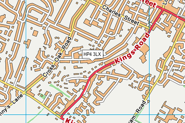 HP4 3LX map - OS VectorMap District (Ordnance Survey)