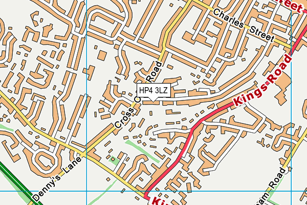 HP4 3LZ map - OS VectorMap District (Ordnance Survey)