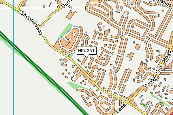HP4 3NT map - OS VectorMap District (Ordnance Survey)
