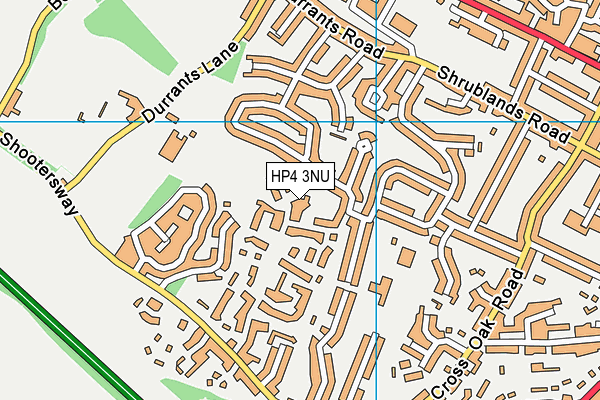 HP4 3NU map - OS VectorMap District (Ordnance Survey)