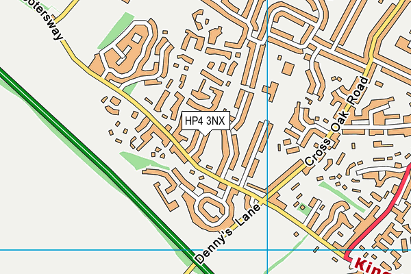 HP4 3NX map - OS VectorMap District (Ordnance Survey)