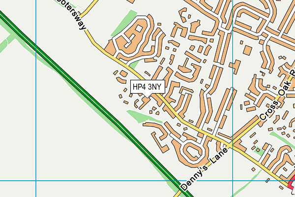 HP4 3NY map - OS VectorMap District (Ordnance Survey)