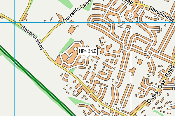 HP4 3NZ map - OS VectorMap District (Ordnance Survey)