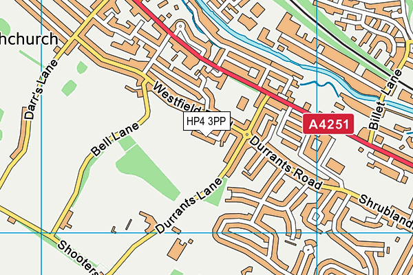 HP4 3PP map - OS VectorMap District (Ordnance Survey)