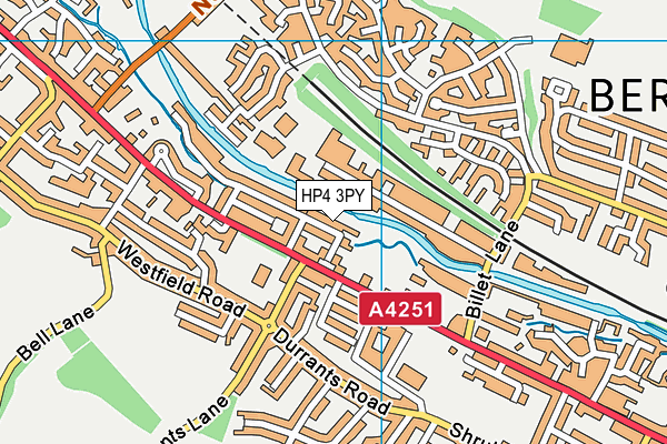 HP4 3PY map - OS VectorMap District (Ordnance Survey)