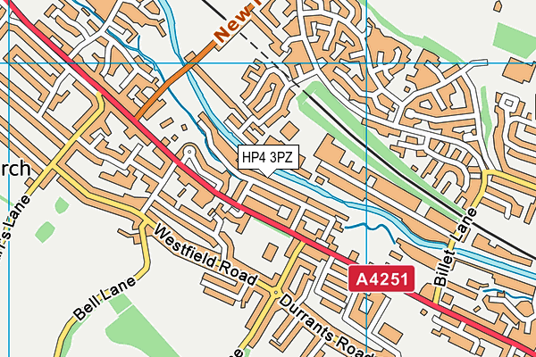 HP4 3PZ map - OS VectorMap District (Ordnance Survey)