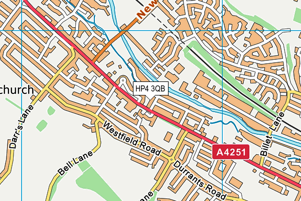 HP4 3QB map - OS VectorMap District (Ordnance Survey)