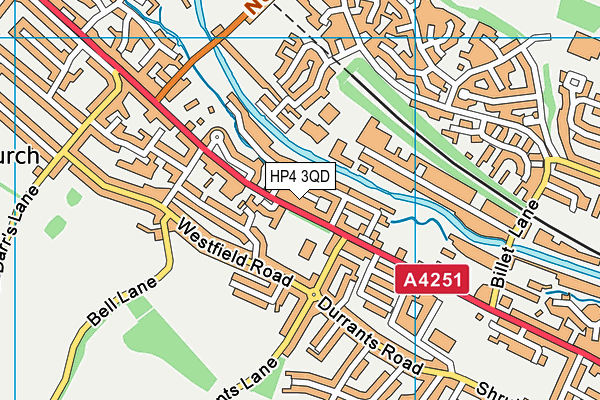 HP4 3QD map - OS VectorMap District (Ordnance Survey)