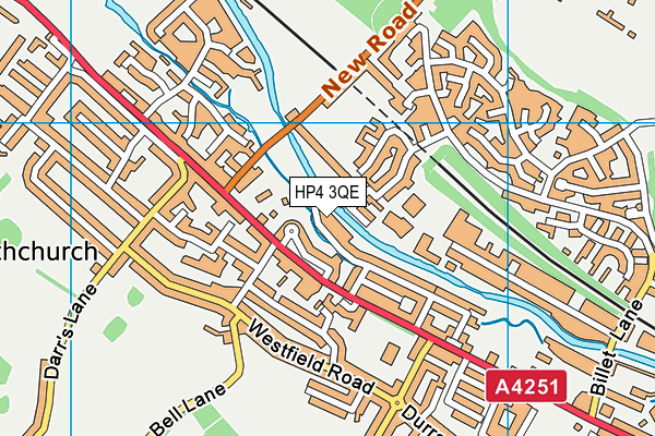 HP4 3QE map - OS VectorMap District (Ordnance Survey)